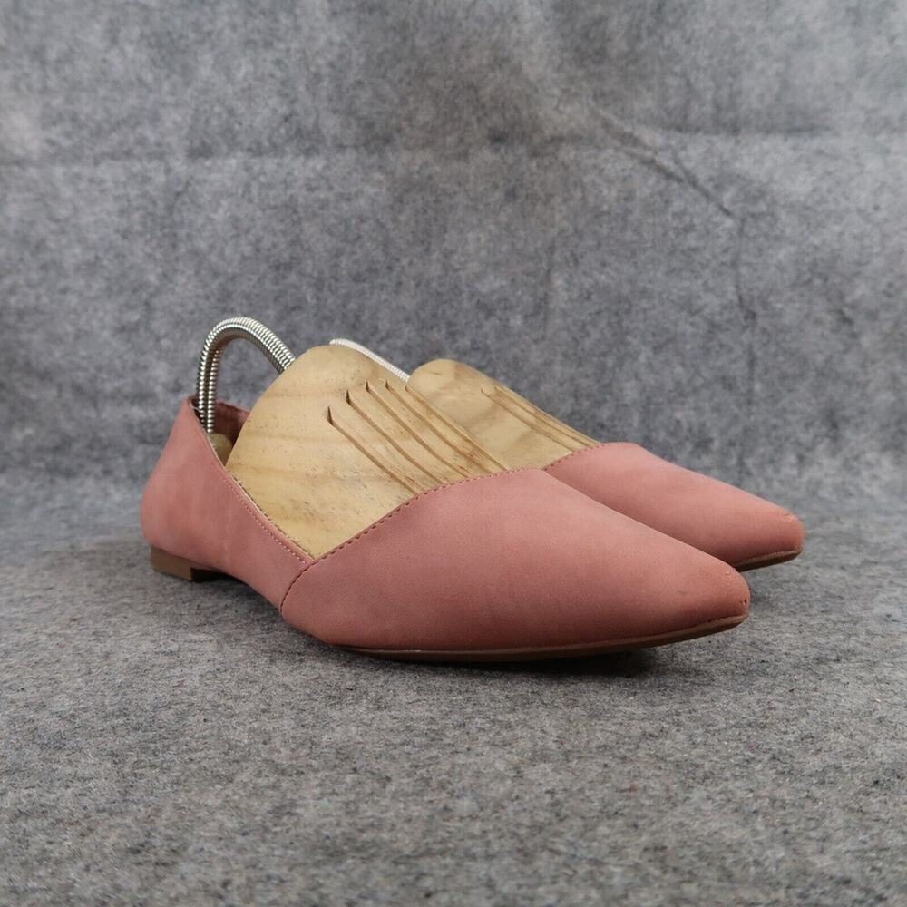 Mix No 6 Shoes Womens 8 Flats Fashion Pink Pointed Toe Classic Career Slip Ons